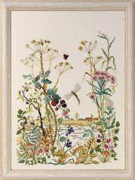 Permin, 70-4152, Wilde bloemen, 33 x 45 cm