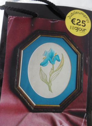 The spring iris embroidery kit 20 x 12 cm