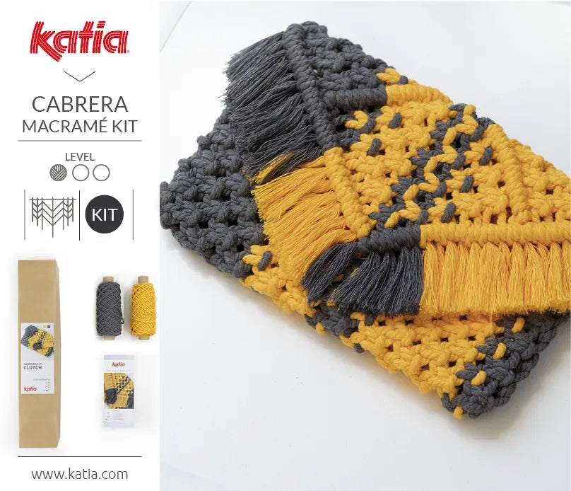 Macrame kit tasje clutch with fringing