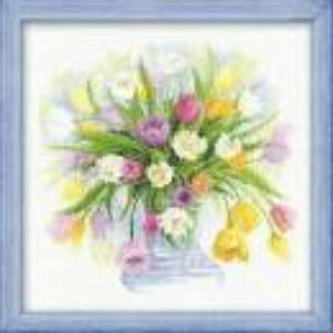 Watercolor tulips, 100/008, 30 x 30 cm