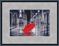 Red umbrella, golden fleece GM-024, 23 x 35 cm