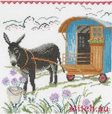 Donkey on a trip, BK1064, 20 x 20 cm