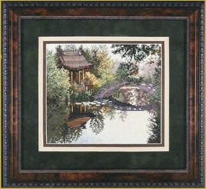 Japanes garden, classis cross stitch 108-3,  27 x 22 cm