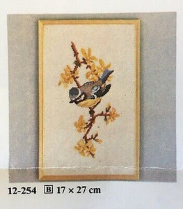 vogeltje op tak, 12-254, 22 x 30 cm