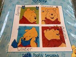 Pooh's seasons, designer stitches, D124, 18 x 18 cm