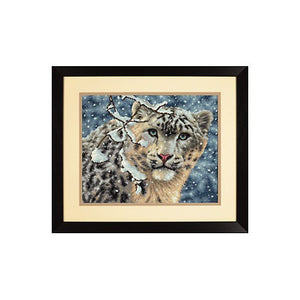 Snow leopard, gold collection,35244, 38 x 30 cm