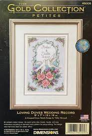 LOVING DOVES WEDDING RECORD, gold collection, 65005, 13 x 18 cm