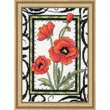 Blooming poppies, 65064, 13 x 18 cm