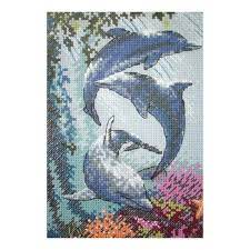 Dolphin trio, 6817, 13 x 18 cm