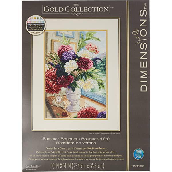 Summer bouquet, gold collection,70-35328, 25 x 35 cm