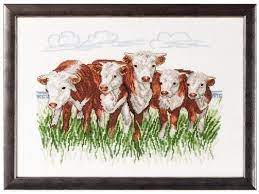 Koeien op het veld, 70-7432, 41 x 29 cm