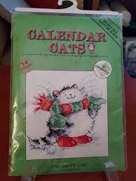 Calendar cats, january's cat, 00808, 11 x 10 cm