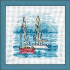 Bootjes op zee, 13-8118, 13 x 13 cm