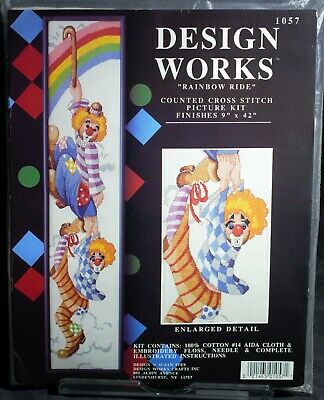 Rainbow ride clown, Design works 1057, 23 x 106 cm