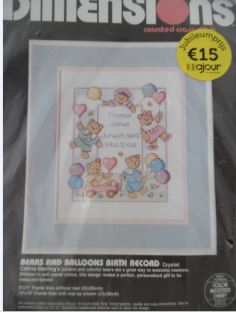 Bears and balloons bith record, 3660, 23 x 28 cm