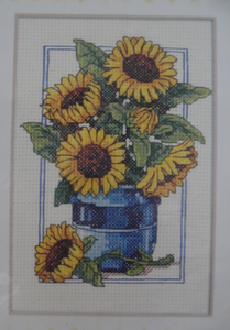 Gingham and Sunflowers 6925, 10 x 15 cm
