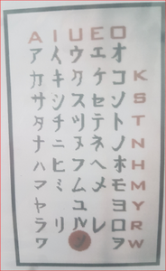 KATAKANA japon, d' un fil a l'autre, 28,5 x 52,5 cm