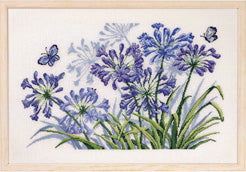 Agapandus blauwe bloemen 70-6535, 56 x 39 cm