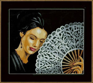 Woman with a fan, pn-0154330, 43 x 36 cm